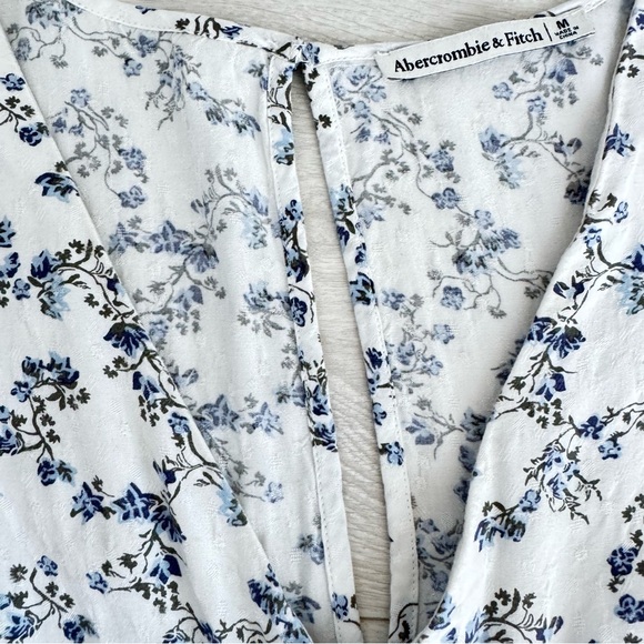 Abercrombie & Fitch Ditsy Floral Cap Sleeve Mini Lined Dress w Pockets Size M - Picture 5 of 7
